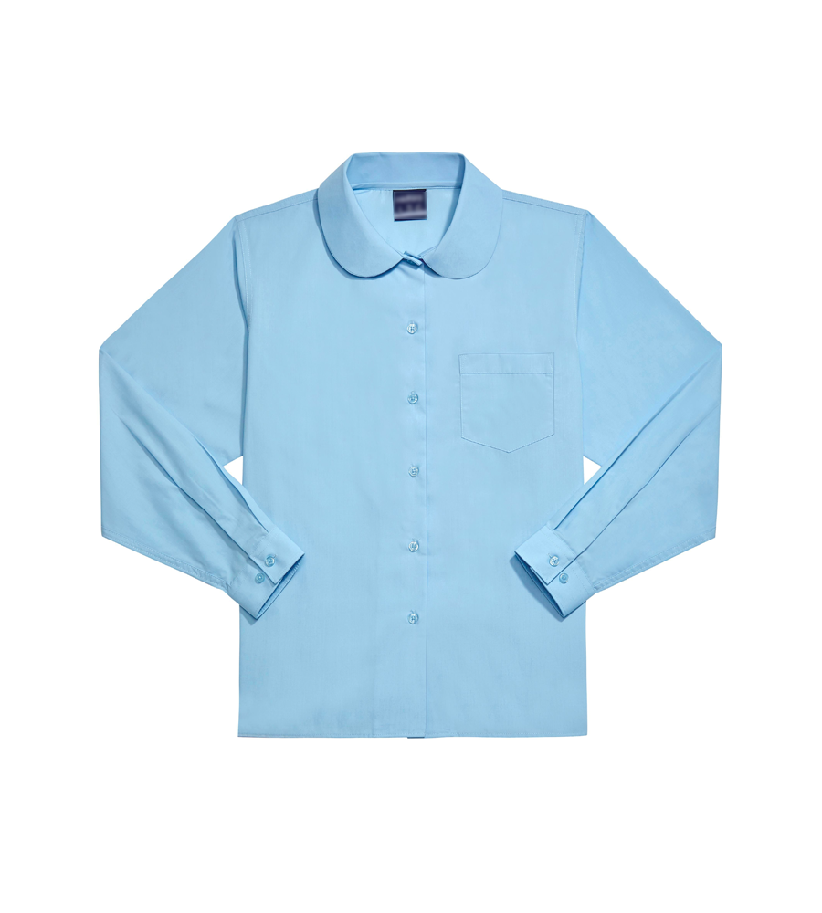 Midford Girls Peter Pan Collar Long Sleeve School Shirt