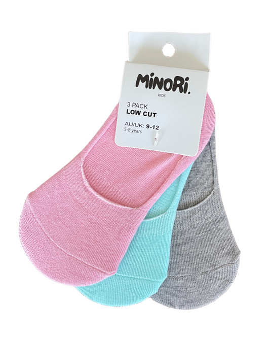 Pre-Girls 3pk No Show Socks