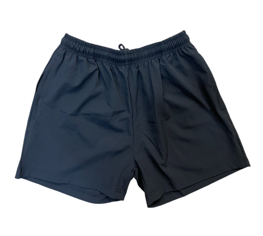 Black Microfibre Sports Shorts