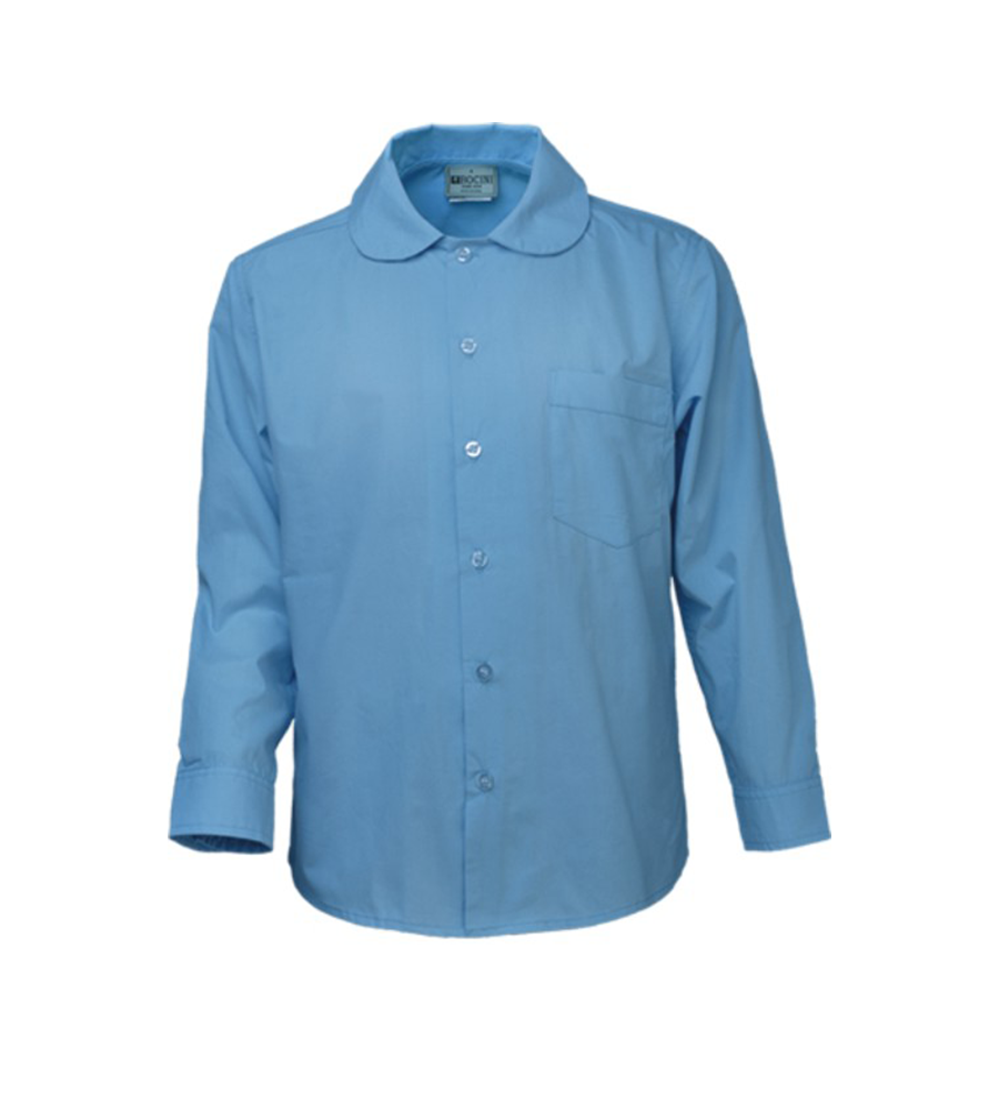 Bocini Girls Peter Pan Collar Long Sleeve School Shirt