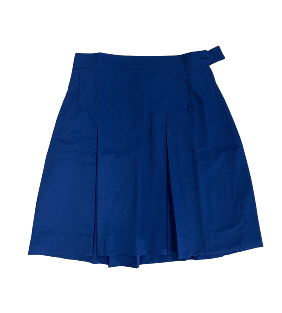 Girls Light Navy Pleated Skirt