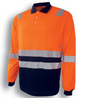 Long Sleeve Safety Polo With Reflective Tape